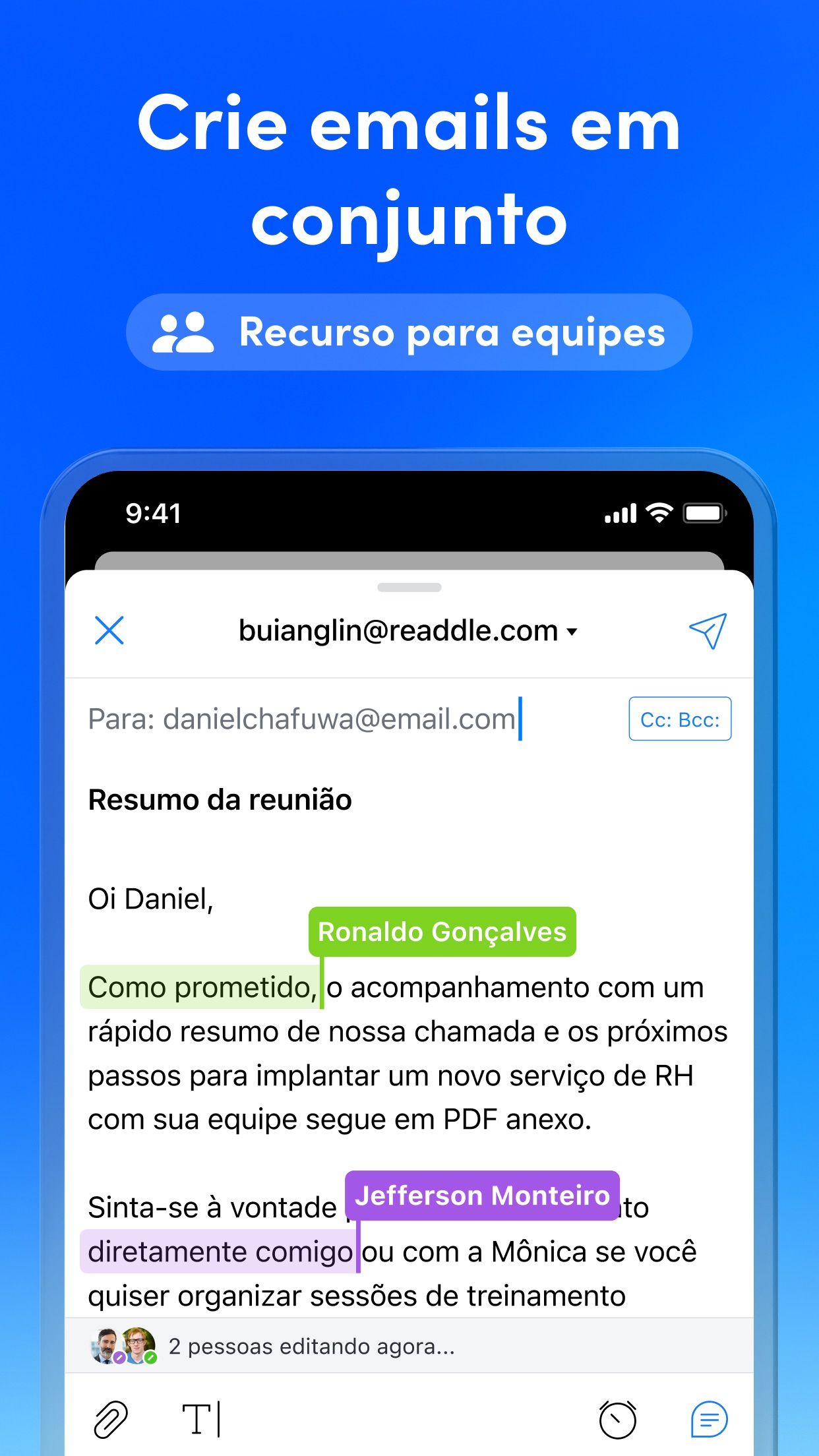 Screenshot do app Spark Mail: E-mail com IA