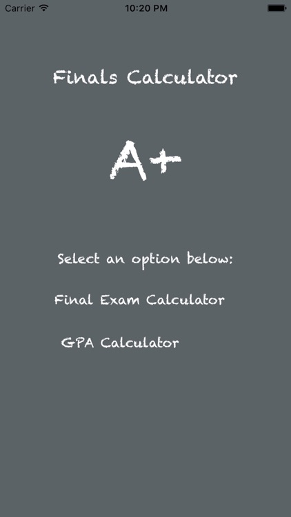 Finals Calculator 2017