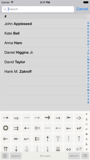 ‎Symbols - unicode keyboard Screenshot