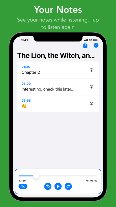 Audio Book Notes Player Screenshot