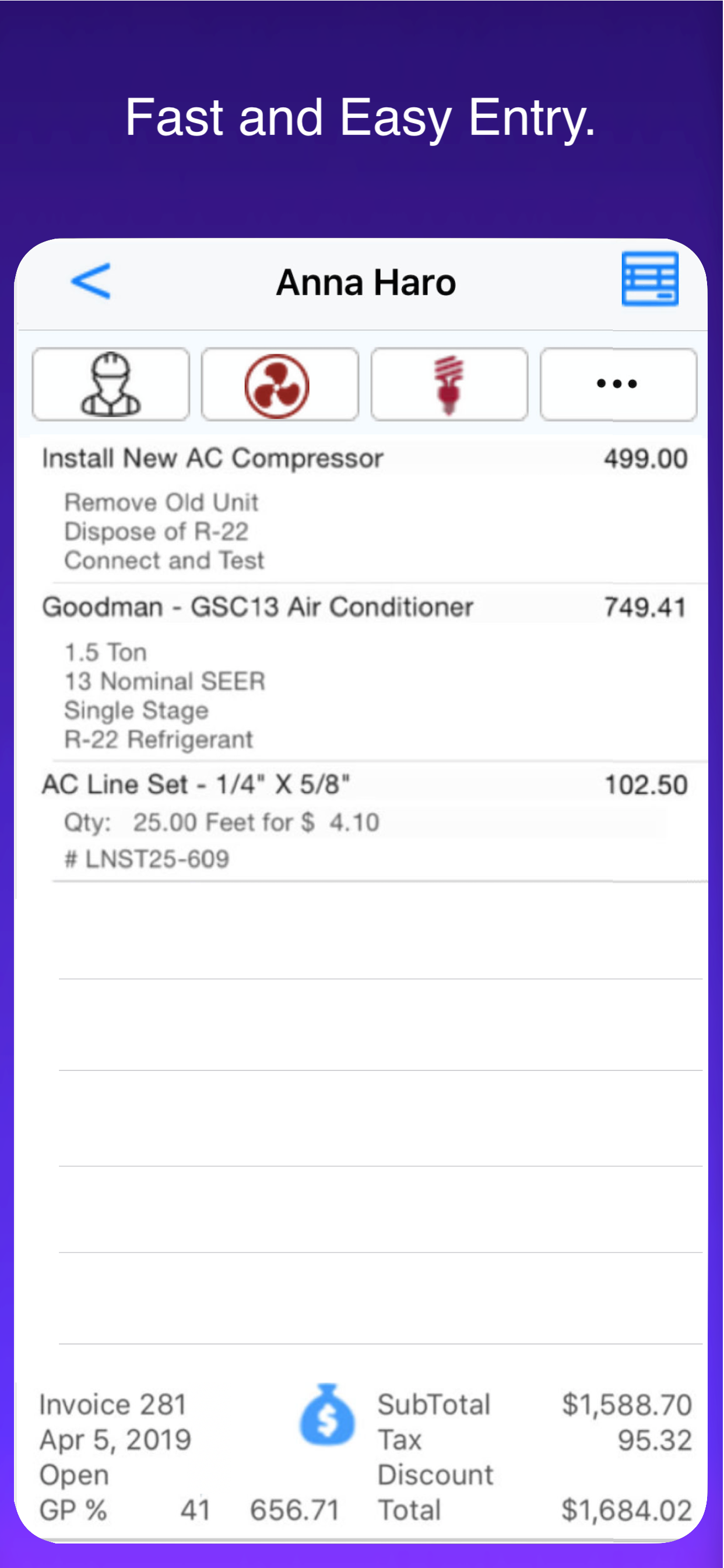 HVAC Pro Invoices & Estimates