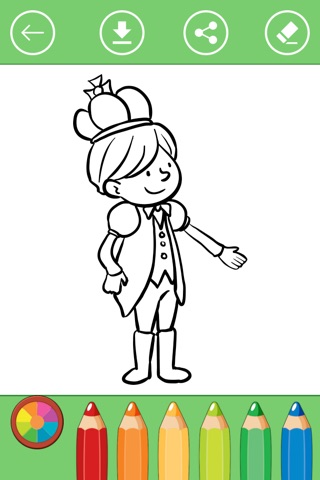 Fairy tale, princess coloring pages for girls. screenshot 2