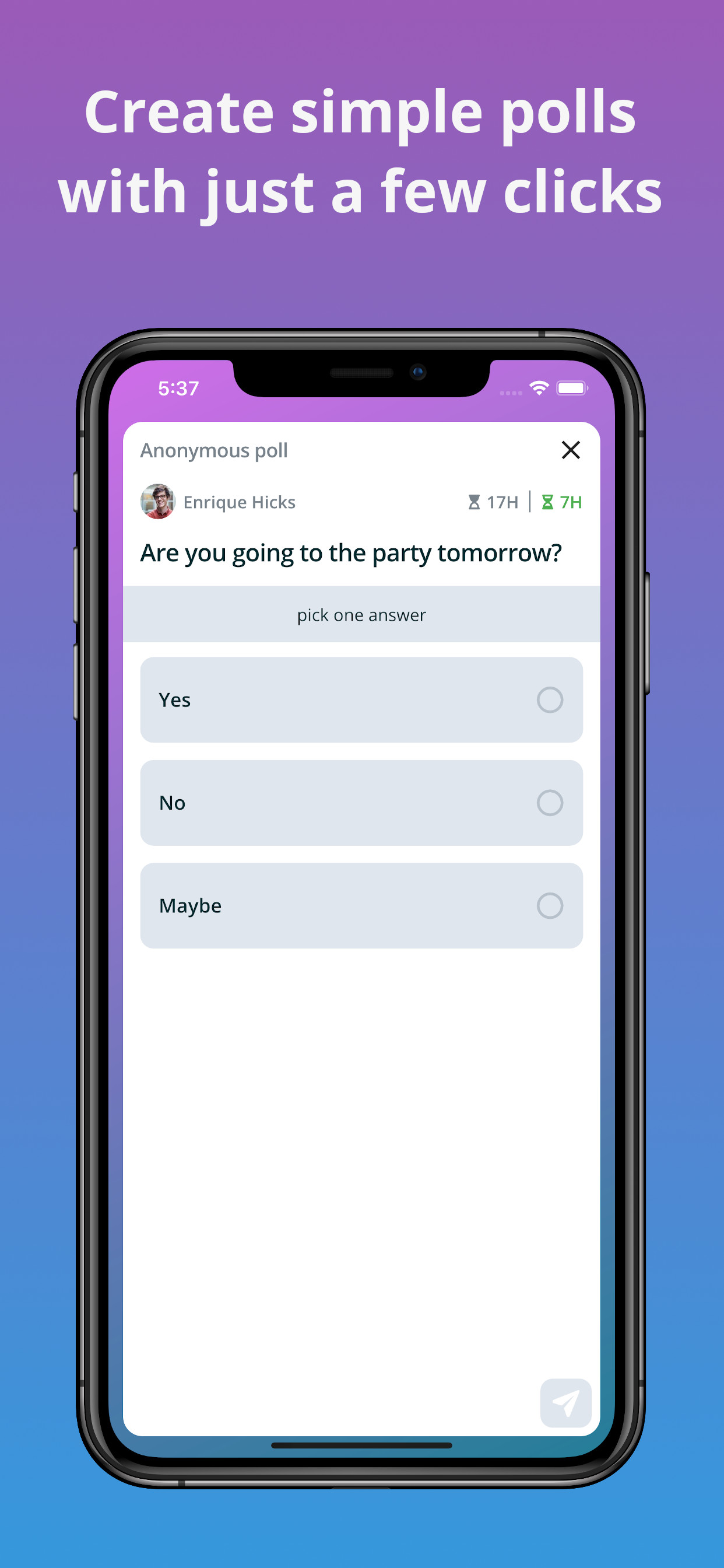 Poll For All - Create polls