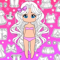 塗り絵アニメちび人形:着せ替え女の子ゲームとキャラクター作成