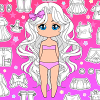 Colorir e Vestir Boneca Chibi