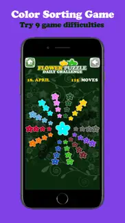 flower sort puzzle iphone screenshot 1