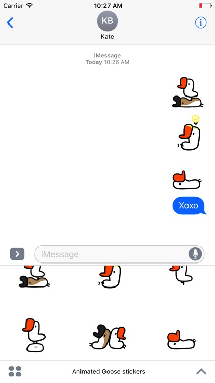 Animated Goose Stickers For iMessage