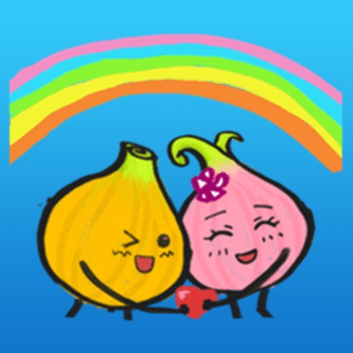 Love Story Of Onion Couple Stickers icon