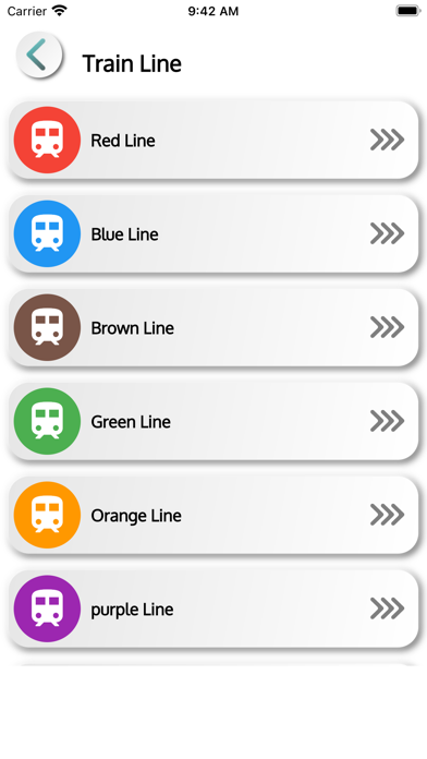 Chicago CTA Train Bus Tracker Screenshot