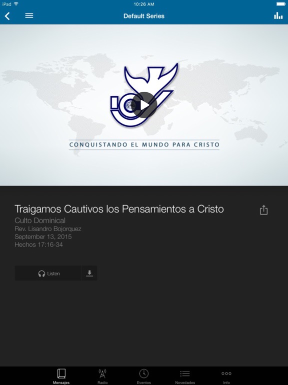 Iglesia Cristiana Josué iPad screenshot 4 - Lifestyle app