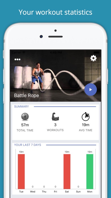Screenshot #1 pour Battle Rope Challenge Workout
