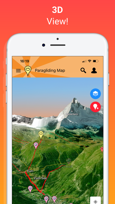 Paragliding Map Screenshot