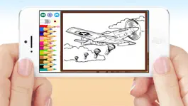Game screenshot Самолеты Jet Вертолет Книжка-раскраска для малышей hack