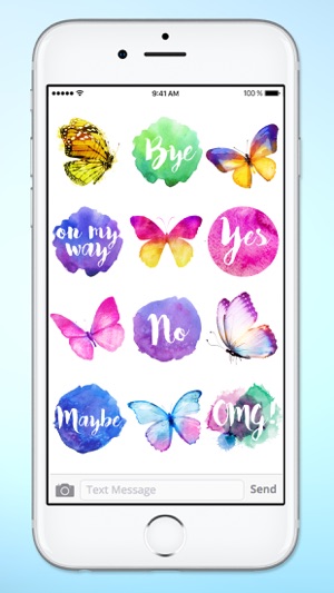 Butterflies Watercolor Butterfly Sticker Pack(圖4)-速報App