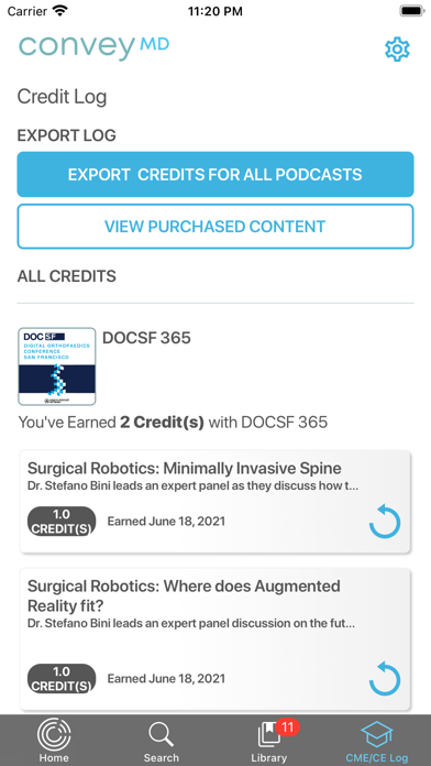 ConveyMED Podcast App Screenshot