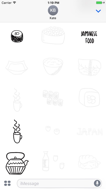 Animated Cute Japan Food Stickers