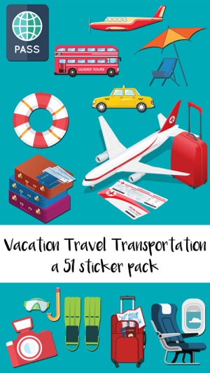 Vacation Travel & Transportation Sticker