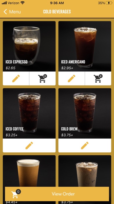 Mobile Order Ahead Screenshot