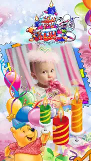 happy birthday photo frame & greeting card.s maker iphone screenshot 1