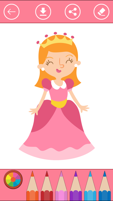 Screenshot #1 pour Livre À Colorier de la Princesse Pour Les Filles