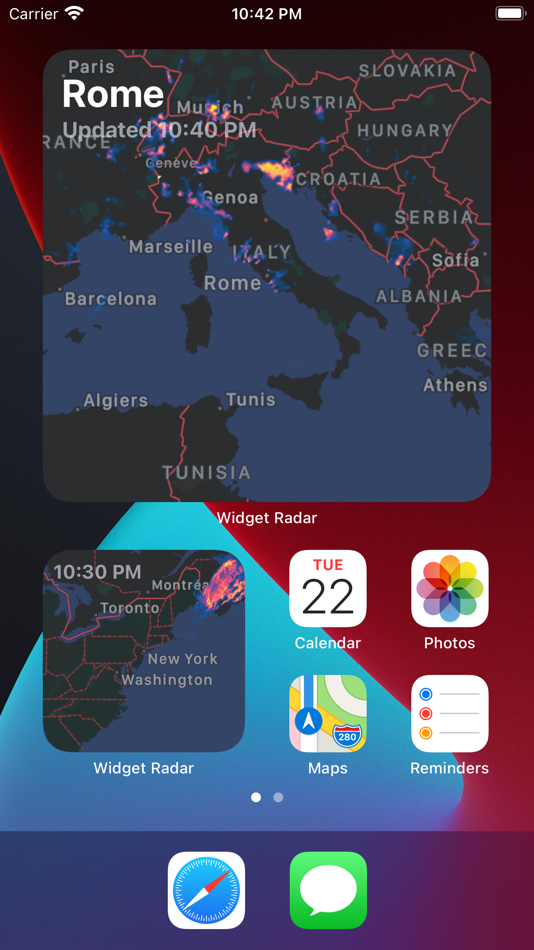 #6. Weather Radar Widget (iOS) 由: Piotr Knapczyk