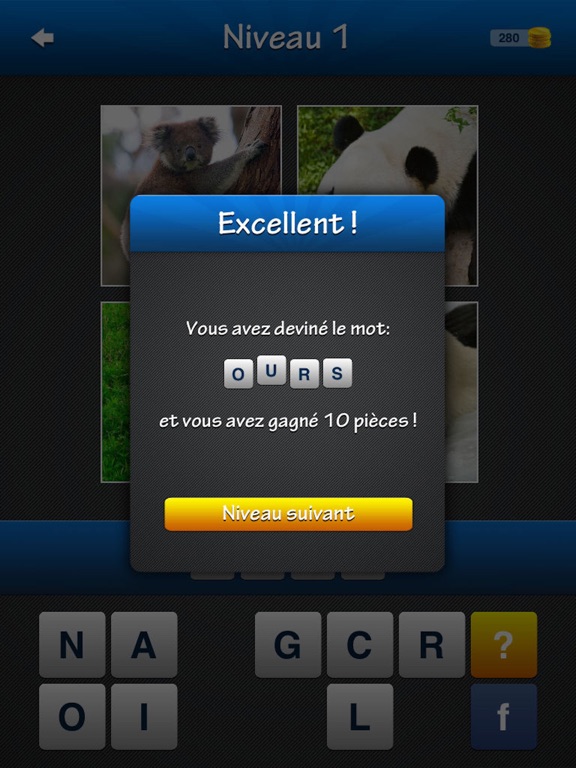 Screenshot #5 pour Trouvez le mot! ~ Quiz avec 4 images et 1 mot