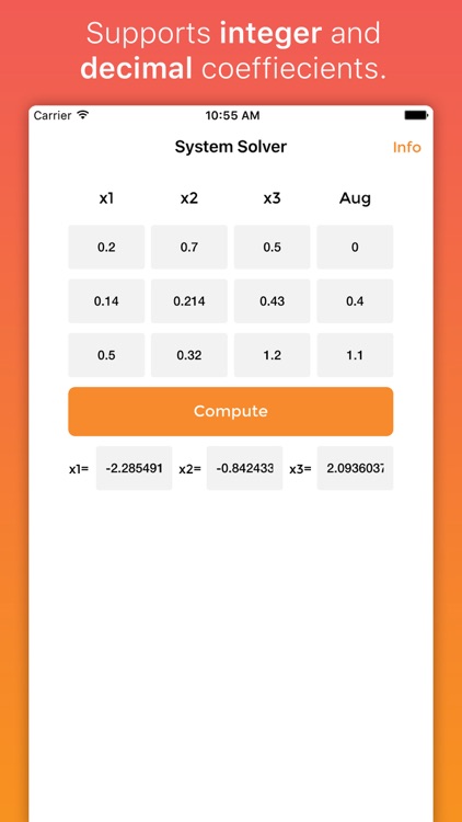 iSystem - System of Linear Equations solver