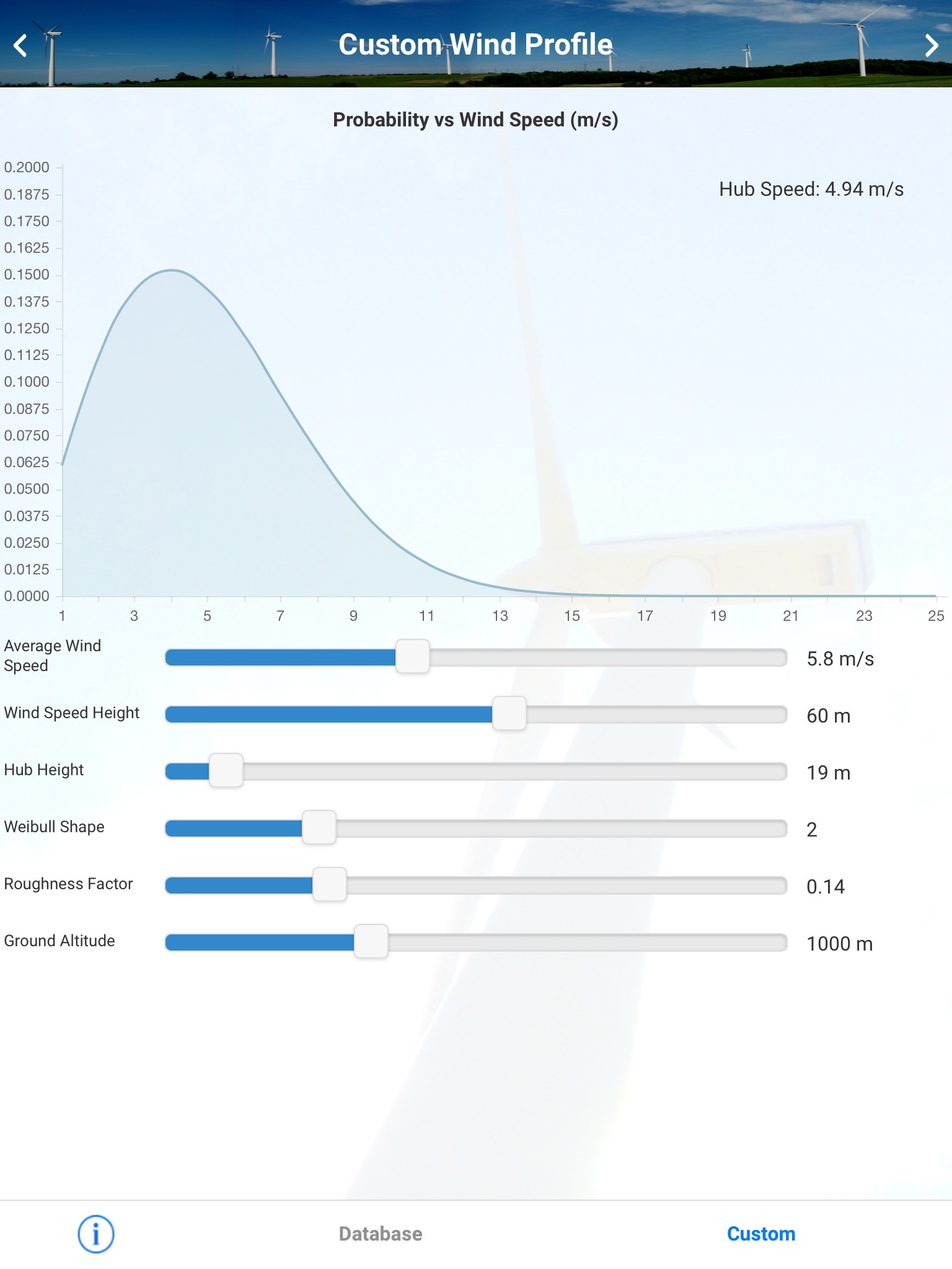 WindApp - Evaluate your wind turbine energy screenshot 3