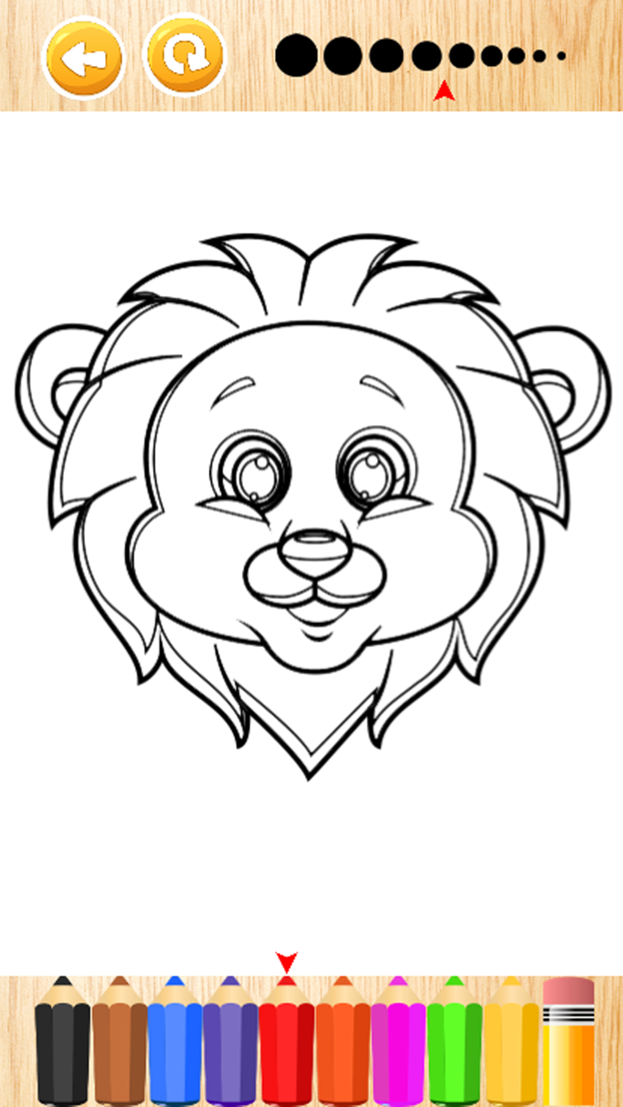 Zoo animal face coloring book for kids games