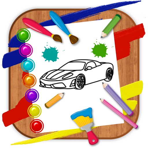 HandPaint Cars - Cars coloring book for toddlers icon