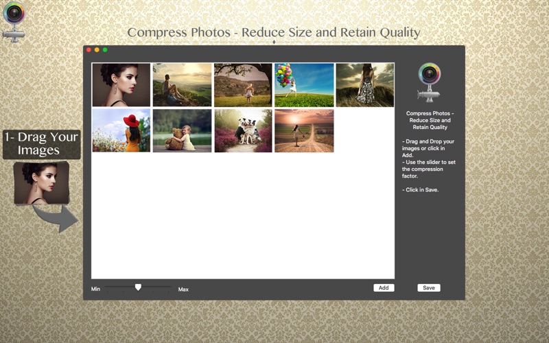 Screenshot #1 pour Compress Photos - Reduce Size and Retain Quality
