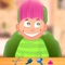Child game / Pink hair cut