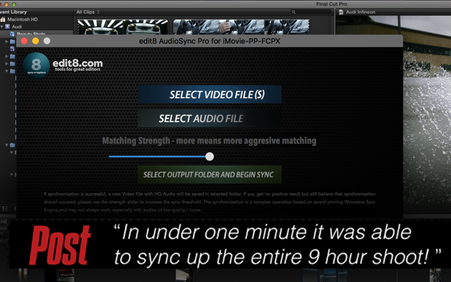 Edit8 Audio Sync Pro for iMovie-PP-FCPX