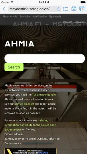 Скриншот Red Onion - Darknet Browser на iPhone 3