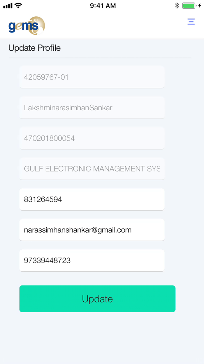 Gems TPA Mobile Application