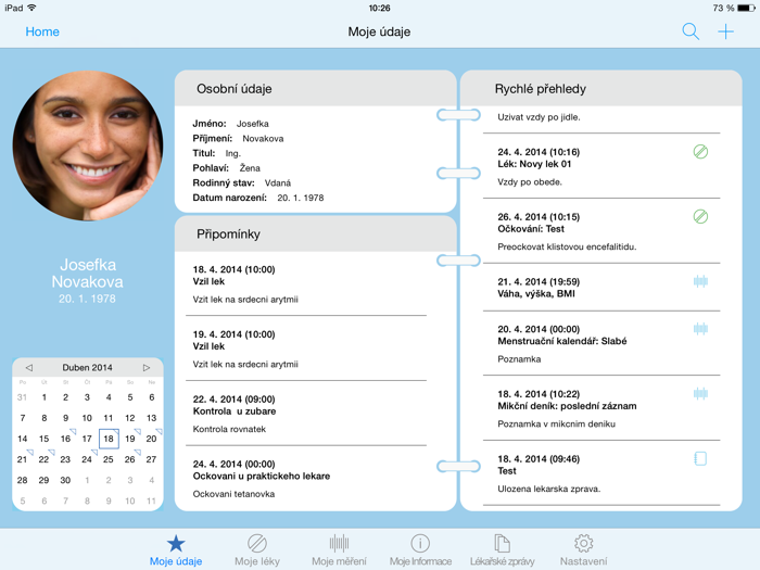 H-Book – osobní zdravotní záznamy