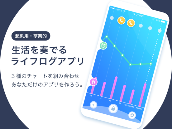 Screenshot #4 pour Life Scales - 生活を奏でるライフログアプリ