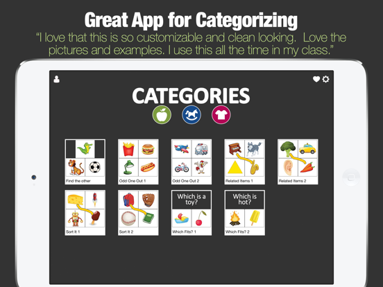 Screenshot #4 pour Categories - Categorization Skill Development App