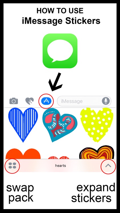 Love Stickers for iMessage - Hand Drawn Hearts