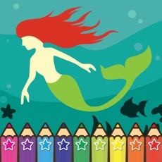 Activities of Coloring Mermaid Cartoon Book for preschool