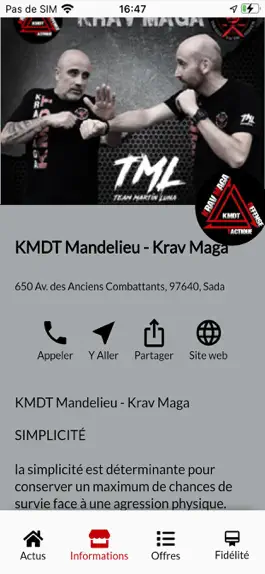 Game screenshot KMDT Krav Maga Mandelieu apk