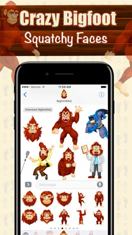 Game screenshot BigfootMoji – Crazy Sasquatch & Bigfoot Emojis apk