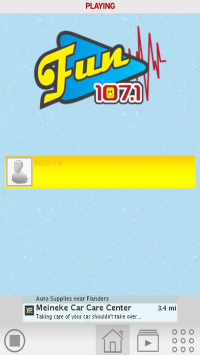 Fun 107.1 app screenshot