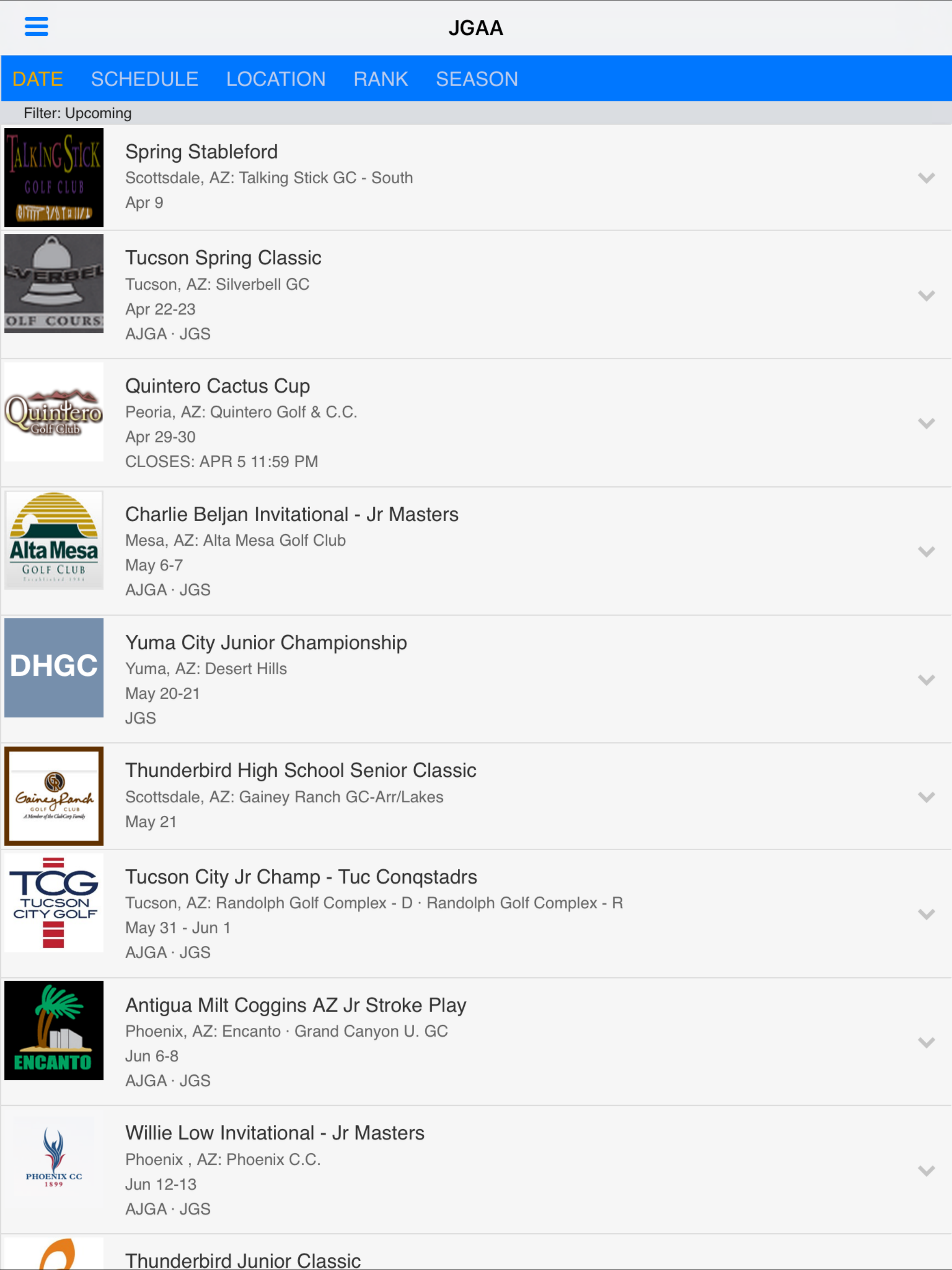 JGAA - Junior Golf of AZ screenshot 5