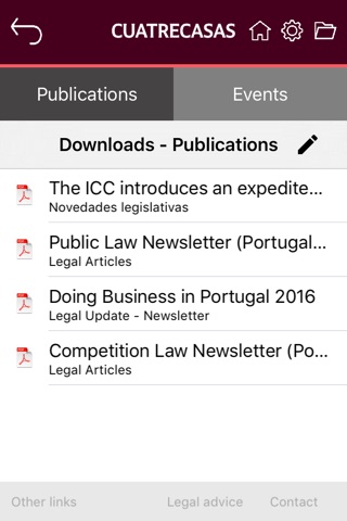 Cuatrecasas Legal Updates screenshot 4