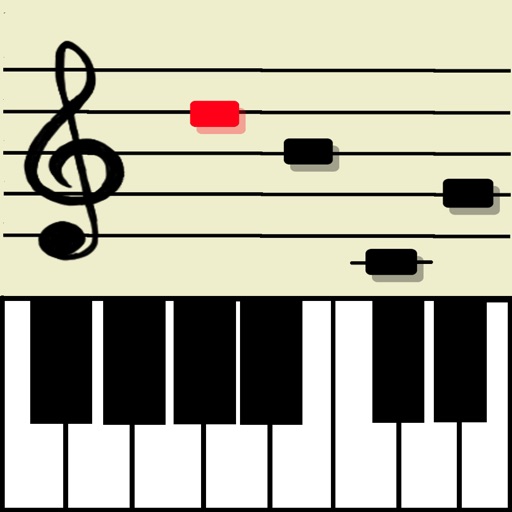 Music notes learn training -for read piano score- Icon