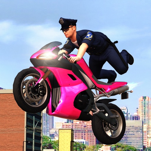 Flying Police Bike Simulator Icon