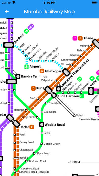 Mumbai Local Train & Bus Route Screenshot