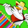 Kids Games Coloring Drawing Rooster Version