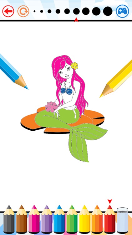 Mermaid Sea Animals Coloring Book Drawing for kids
